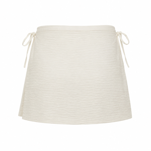 SZN Linen Wrap Skort - Beige - Back