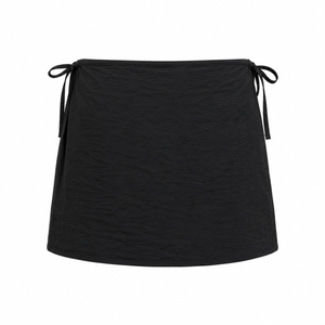 SZN Linen Wrap Skort - Black - Back