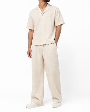 The Riviera Linen Set - Beige - Model