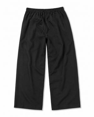 SZN Linen Wide-Leg Pants - Black - Back