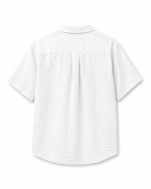 SZN Linen Shirt - White - Back