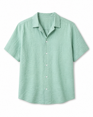 SZN Linen Shirt - Sage Green - Front