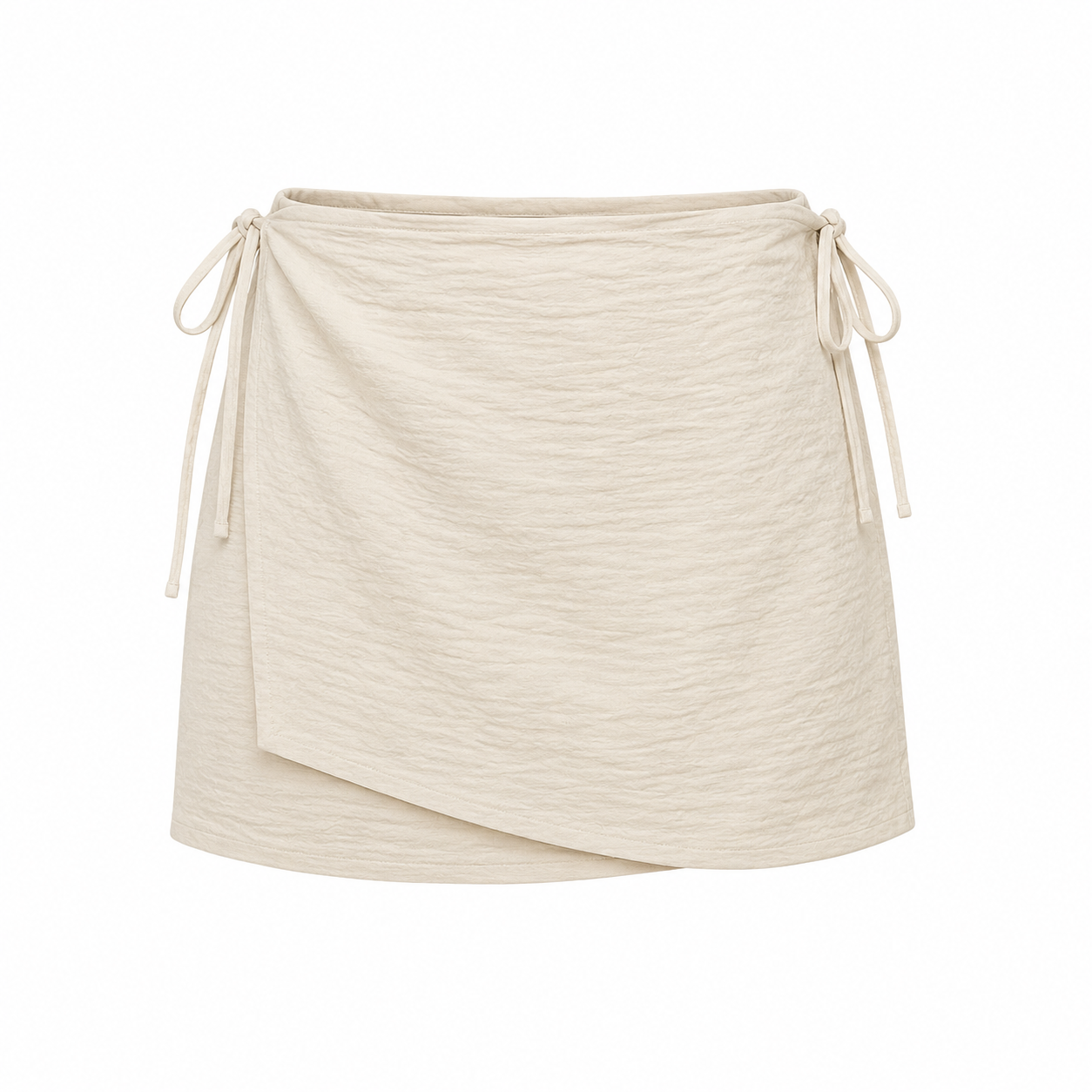 SZN Linen Wrap Skort - Beige - Front