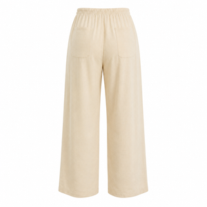 SZN Linen Wide-Leg Pants Women - Beige - Back