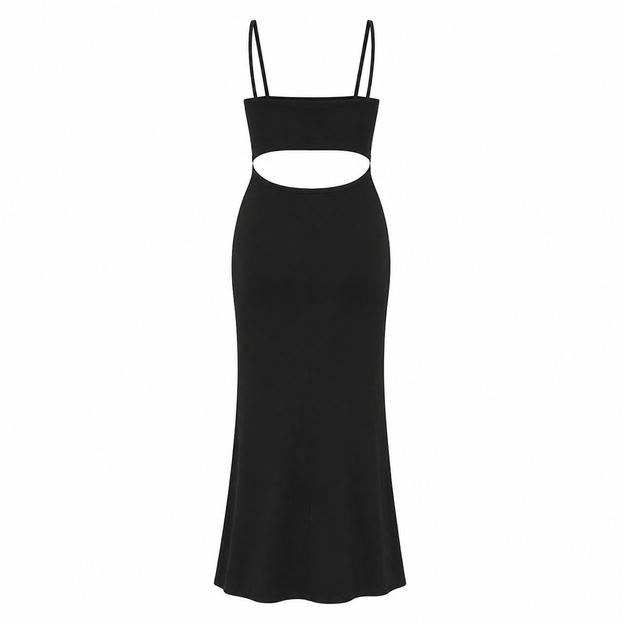 SZN Cut-Out Maxi Dress - Black - Back