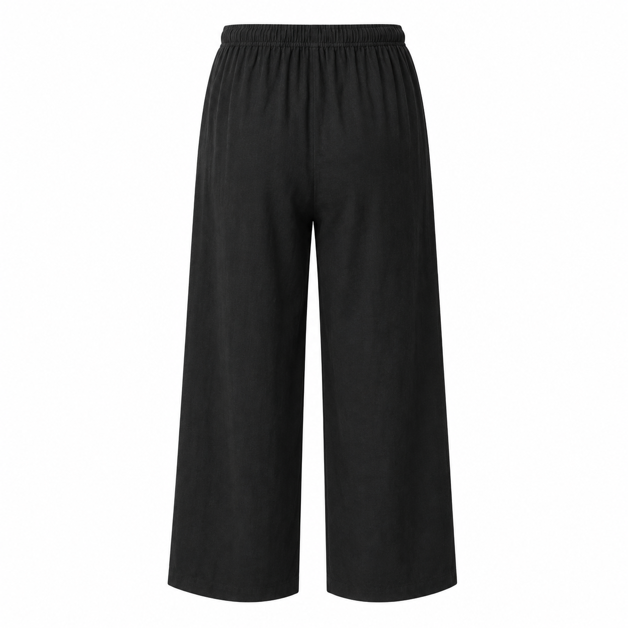 SZN Linen Wide-Leg Pants Women - Black - Back