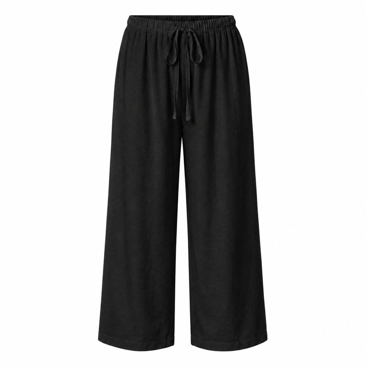SZN Linen Wide-Leg Pants Women - Black - Front