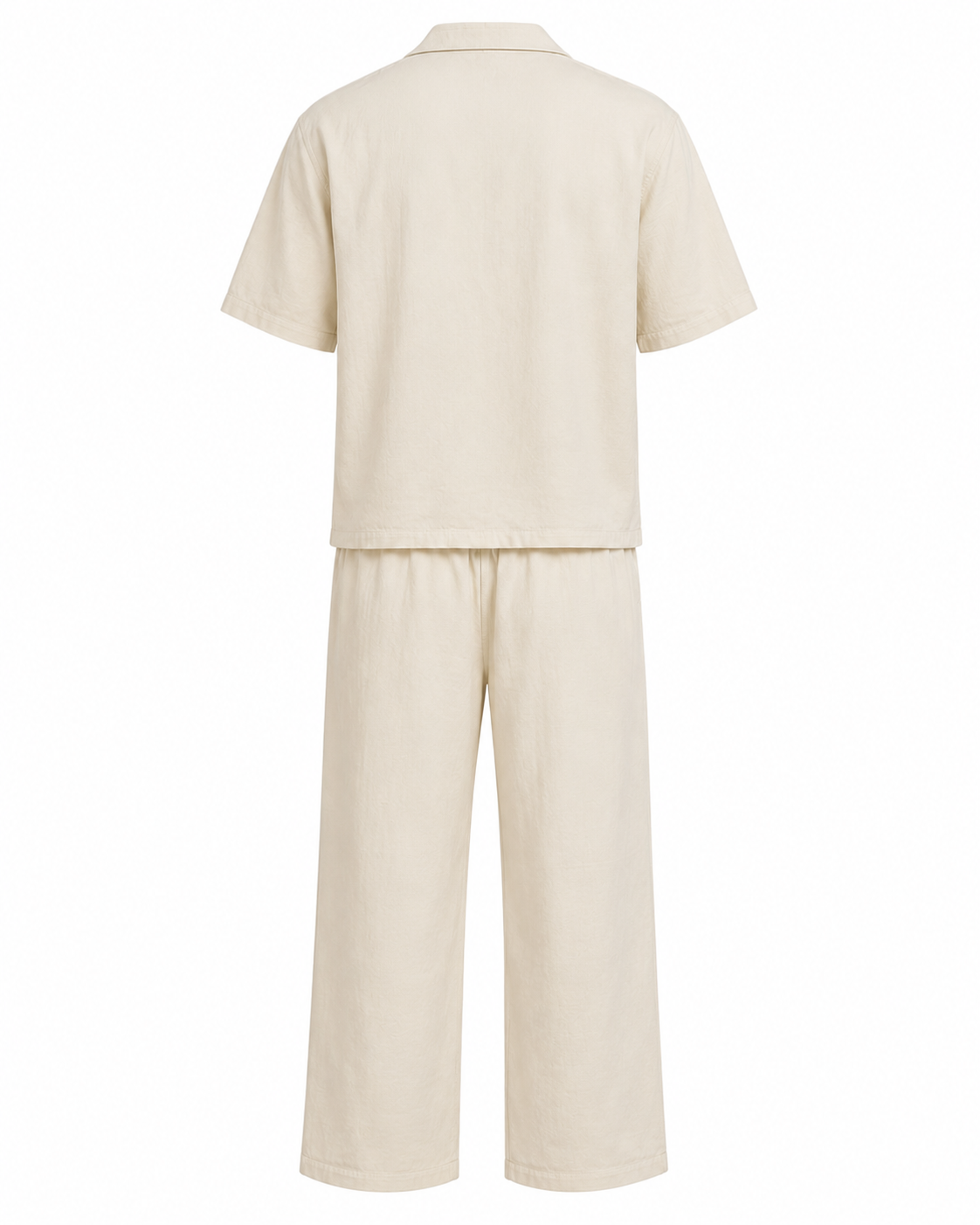 The Riviera Linen Set - Beige - Back