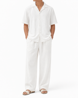 The Riviera Linen Set - White - Model