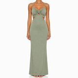 SZN Cut-Out Maxi Dress - Sage Green - Model