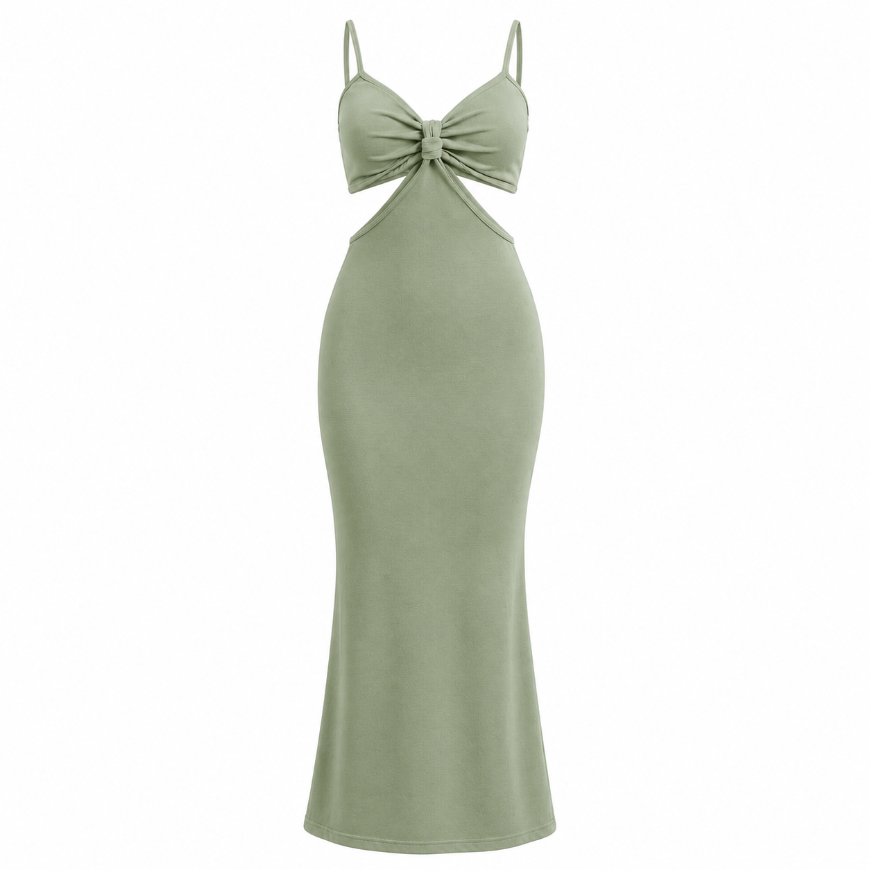 SZN Cut-Out Maxi Dress - Sage Green - Front