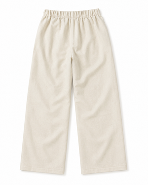 SZN Linen Wide-Leg Pants - Beige - Back