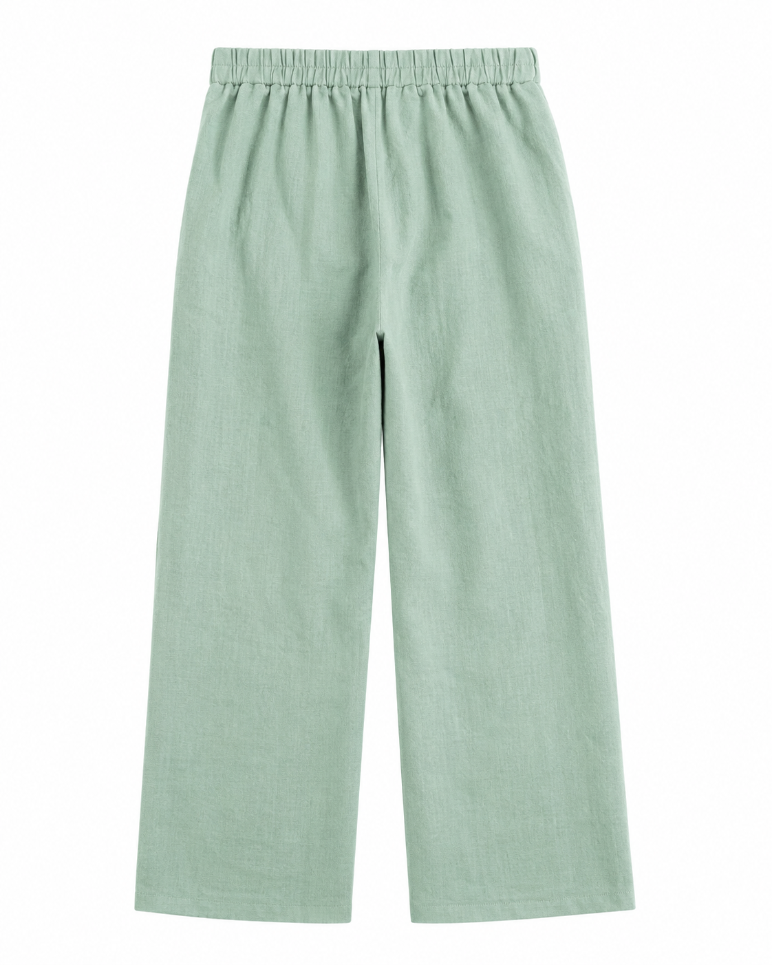 SZN Linen Wide-Leg Pants - Sage Green - Back