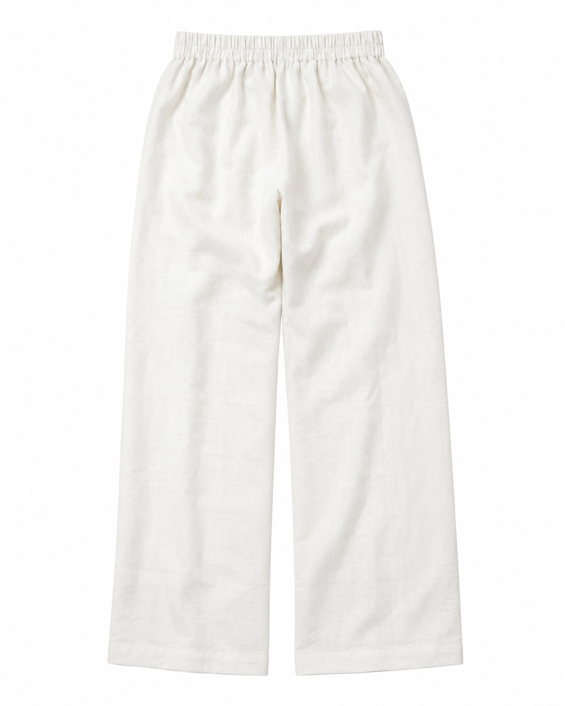 SZN Linen Wide-Leg Pants - White - Back
