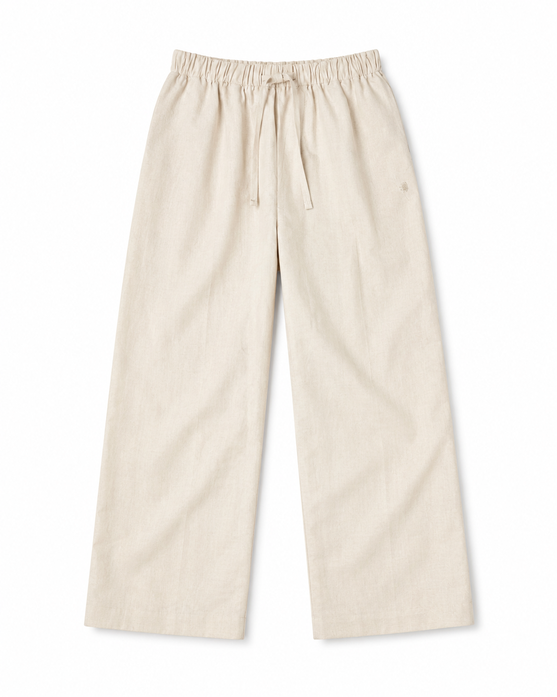 SZN Linen Wide-Leg Pants - Beige - Front
