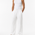 SZN Linen Wide-Leg Pants - White - Model