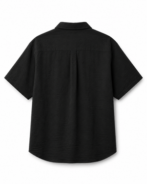 SZN Linen Shirt - Black - Back
