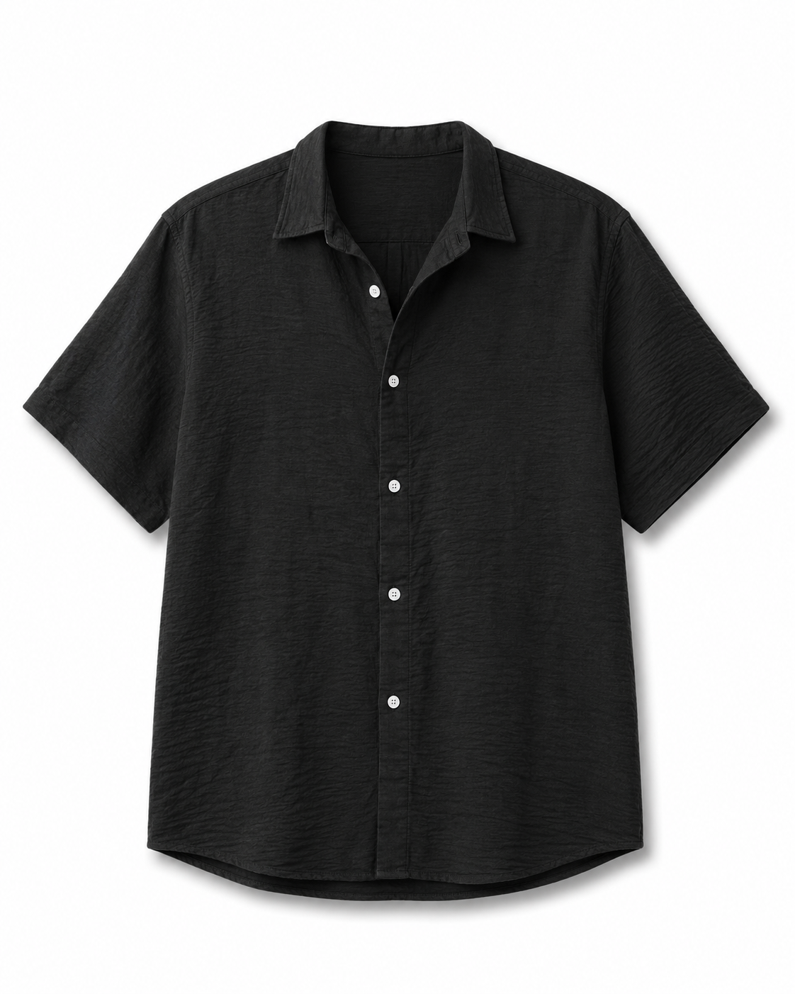 SZN Linen Shirt - Black - Front