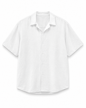 SZN Linen Shirt - White - Front