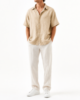 SZN Linen Shirt - Beige - Model