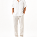 SZN Linen Shirt - White - Model
