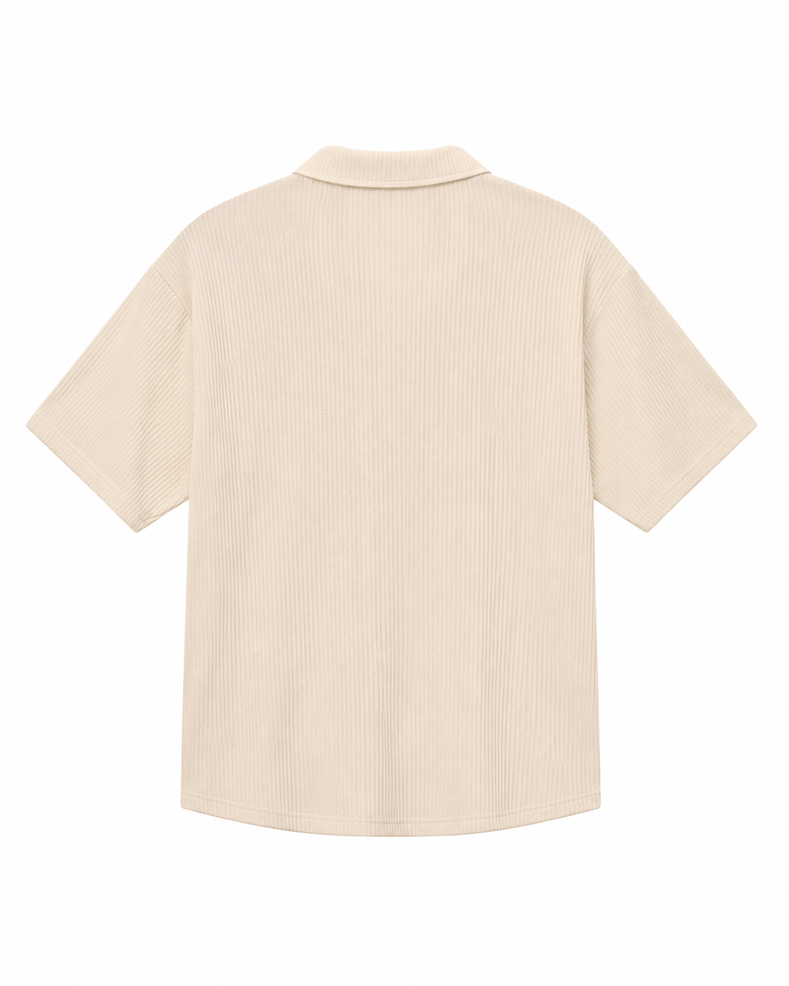 SZN Ribbed Resort Shirt - Beige - Back