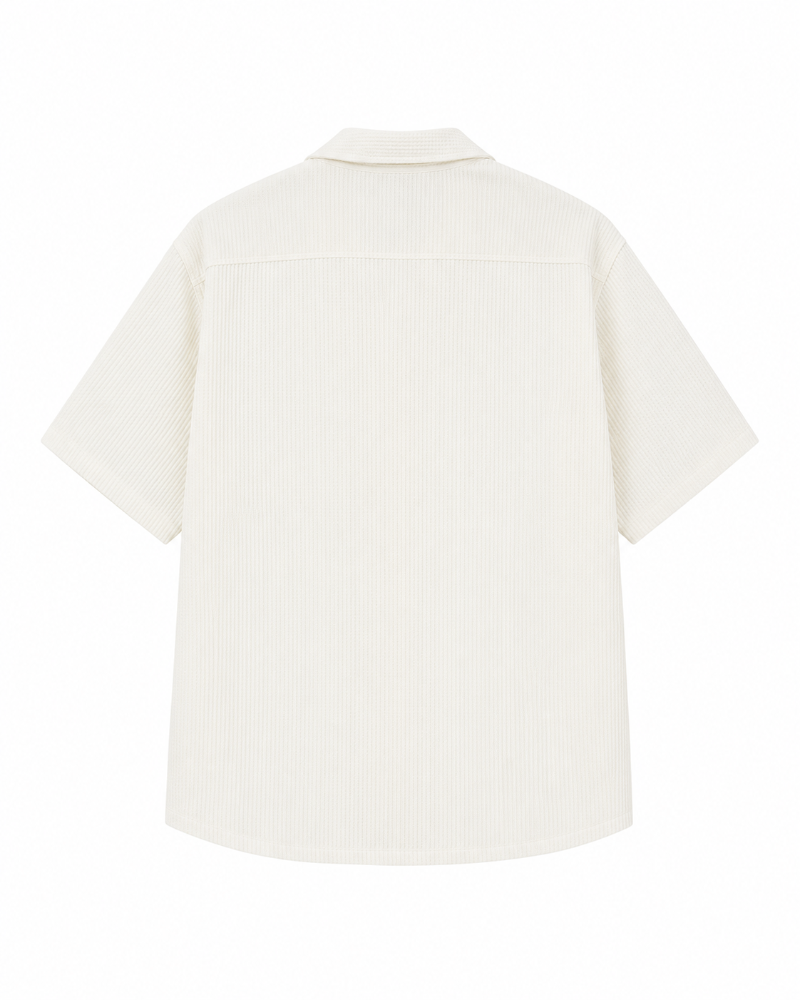 SZN Ribbed Resort Shirt - White - Back
