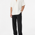 SZN Ribbed Resort Shirt - White - Model