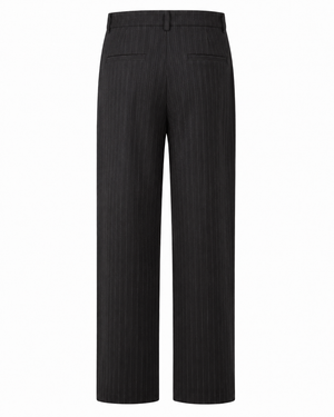 SZN Tailored Pants - Black & White Stripe - Back