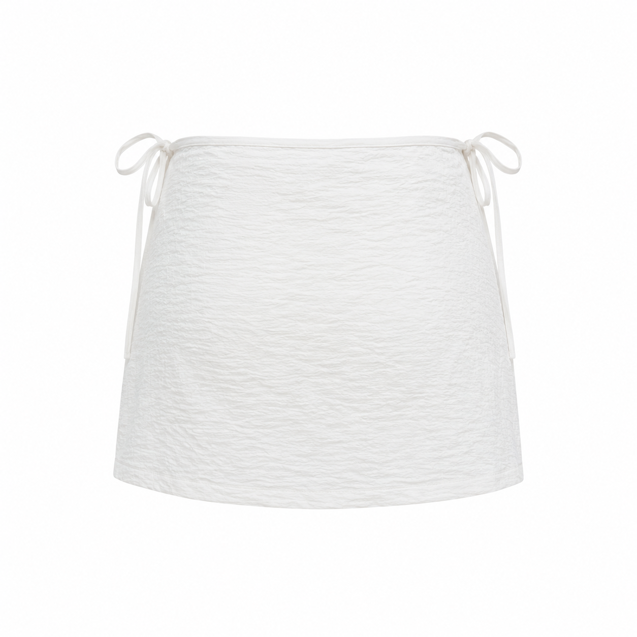 SZN Linen Wrap Skort - White - Back