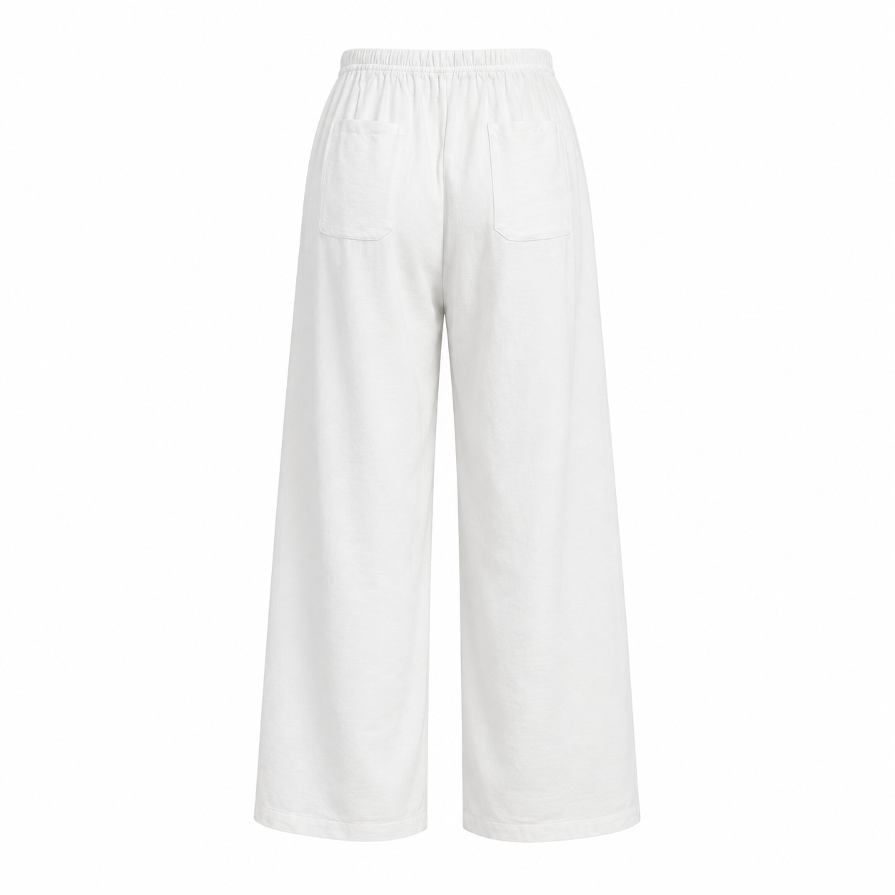 SZN Linen Wide-Leg Pants Women - White - Back