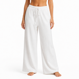 SZN Linen Wide-Leg Pants Women - White - Model